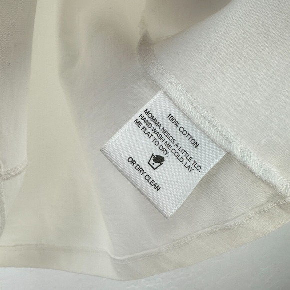 Kinly Tank Top Womens Medium White Cotton Floral‎ Ruffle Round Neck - Picture 9 of 10